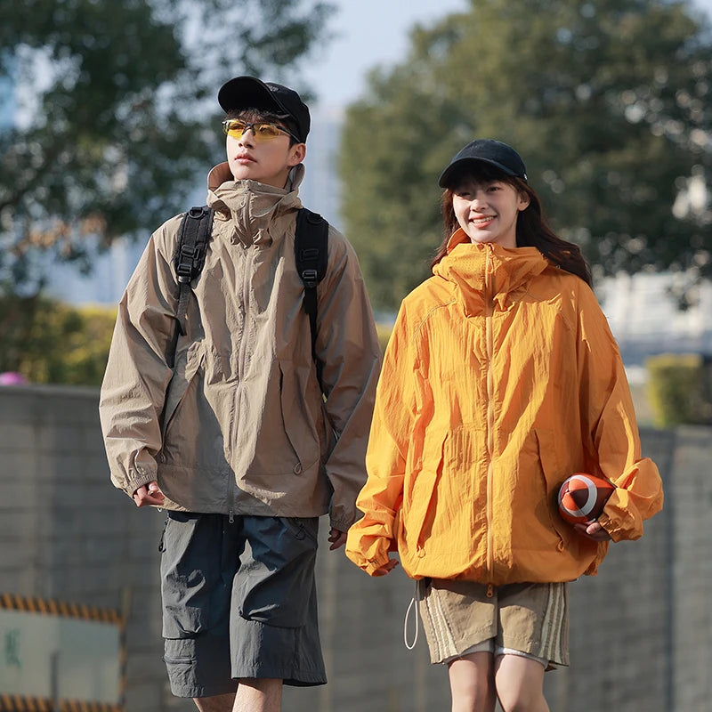 Outdoor Sunscreen Clothing Summer Hiking Jackets UPF50+ Ultraviolet Protection Couple&
