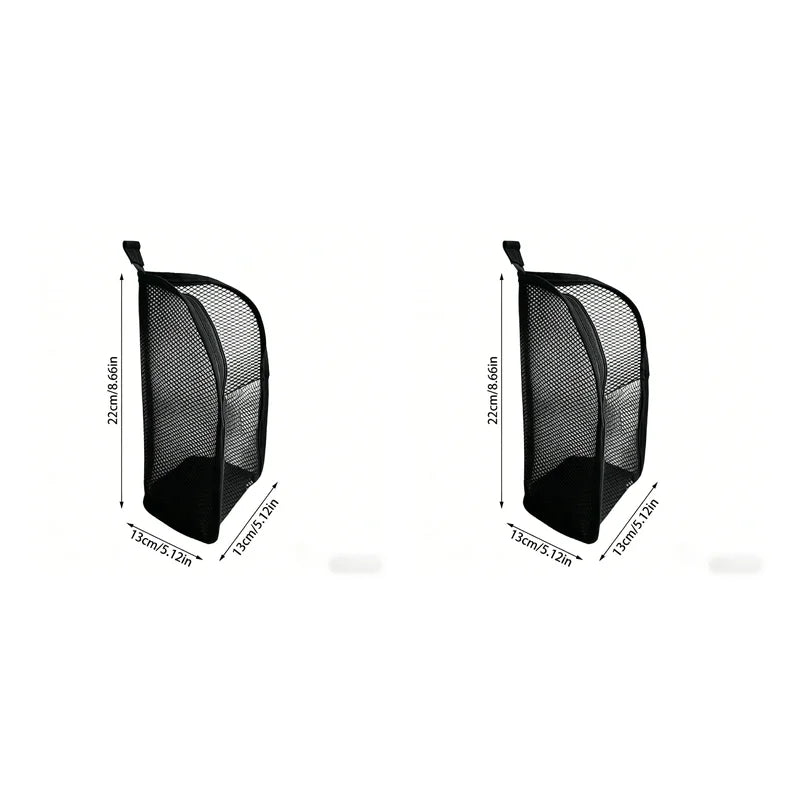 Portable Mesh Standing Toiletry Bag, Lightweight Foldable Clear Hanging Travel Organiser for Toothbrush &amp; Travel