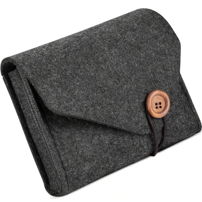Portable Felt Electronics Accessories Organizer - Power Adapter &amp; USB Cable Storage Case for Travel