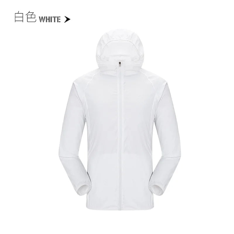 Camping Rain Jacket Men Women Waterproof Sun Protection Clothing Fishing Hunting Clothes Quick Dry Skin Windbreaker With Pocket