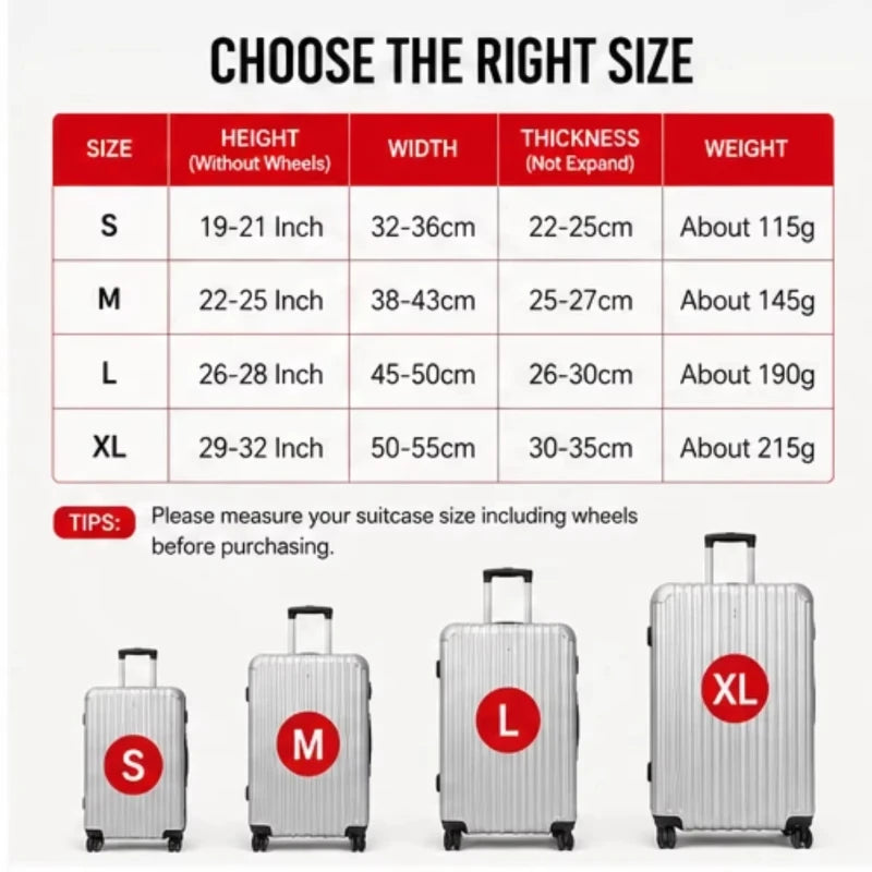 Travel Luggage Suitcase Protective Cover Trolley Case Travel Luggage Dust Cover Travel Accessories Packing Organizer Multi Color