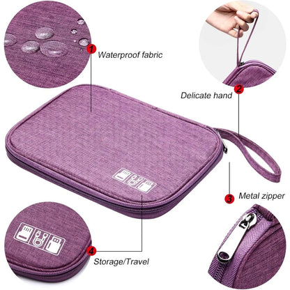 Travel Electronics Organizer Bag Portable Cable Storage Organizer Electronic Accessories Case Phone Charger Storage Holder Bags