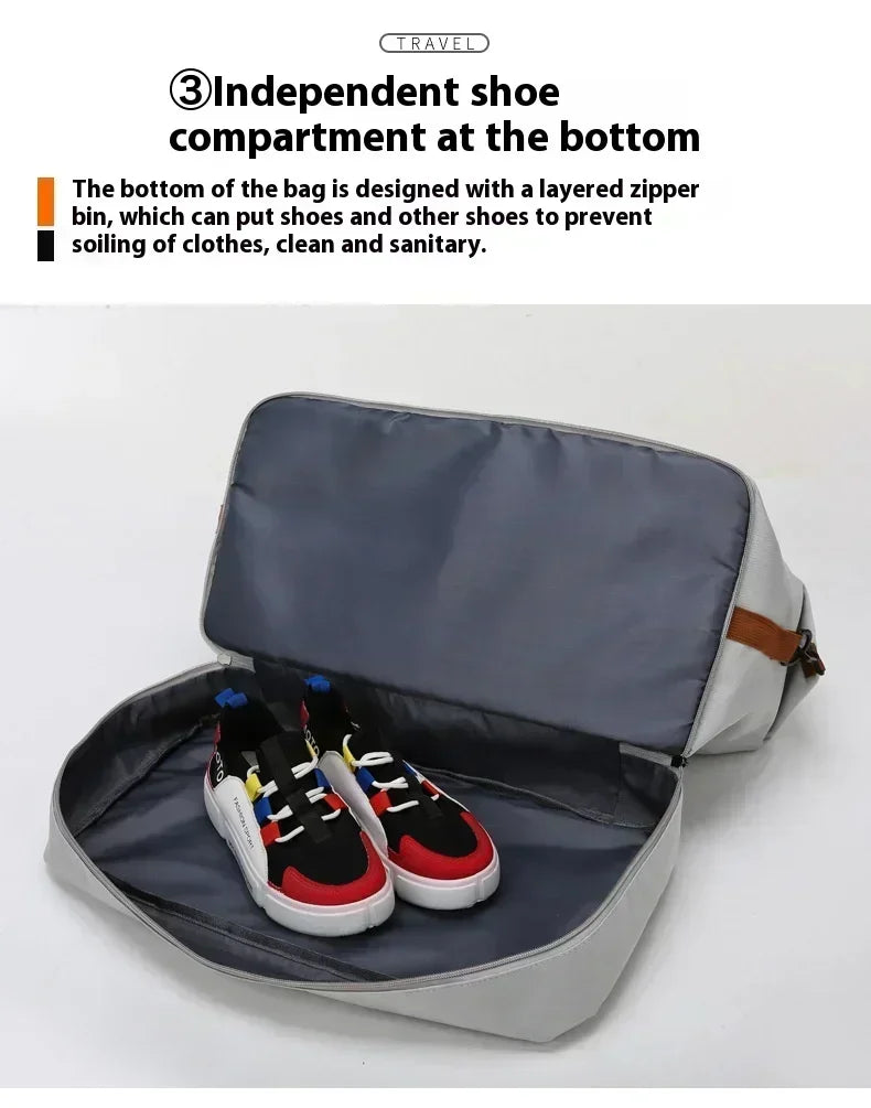 Large Capacity Travel Gym Bag Short-distance Luggage Portable Fitness Bags Shoulder Crossbody Handbags Men&