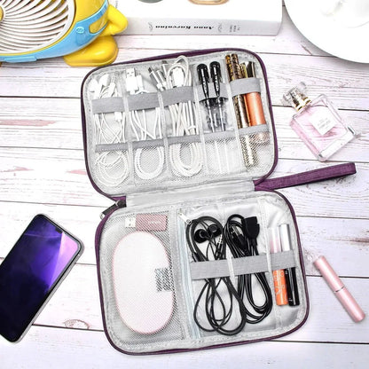 Travel Electronics Organizer Bag Portable Cable Storage Organizer Electronic Accessories Case Phone Charger Storage Holder Bags