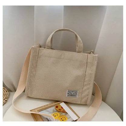 Corduroy Crossbody Tote Bag, Women&
