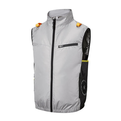Summer Sports Fan Air-Conditioning Clothing, Cool and Lightweight for Men and Women, Travel Brand Outdoor Vest, Jacket, Sun Protection Windbreaker, Fishing Workwear