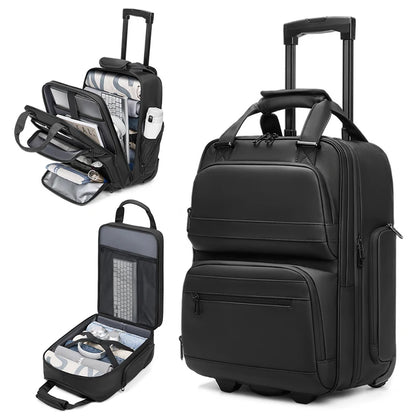 Travel Trolley Business Backpacks Bags for Man Wheeled Backpack Waterproof Backpack On Wheels Luggage Rolling Bags for Boardable