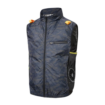 Summer Sports Fan Air-Conditioning Clothing, Cool and Lightweight for Men and Women, Travel Brand Outdoor Vest, Jacket, Sun Protection Windbreaker, Fishing Workwear