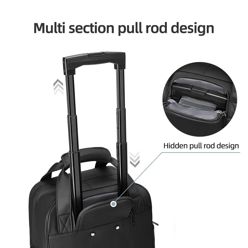 Travel Trolley Business Backpacks Bags for Man Wheeled Backpack Waterproof Backpack On Wheels Luggage Rolling Bags for Boardable