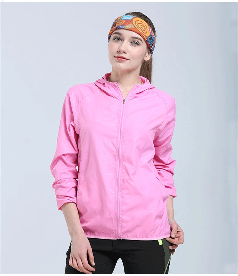 Camping Rain Jacket Men Women Waterproof Sun Protection Clothing Fishing Hunting Clothes Quick Dry Skin Windbreaker With Pocket