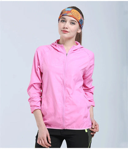 Camping Rain Jacket Men Women Waterproof Sun Protection Clothing Fishing Hunting Clothes Quick Dry Skin Windbreaker With Pocket