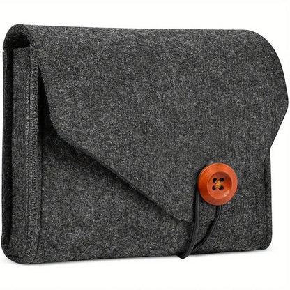 Portable Felt Electronics Accessories Organizer - Power Adapter &amp; USB Cable Storage Case for Travel